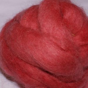 Carded Mohair Red